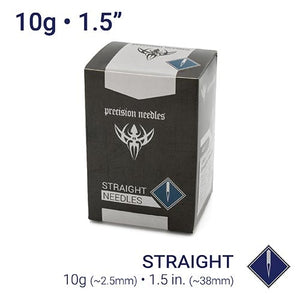 10g Sterilized 1.5" Body Piercing Needles — Box of 50 - Painful Pleasures