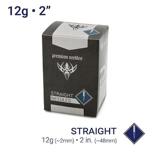 12g Sterilized 2" Body Piercing Needles — Box of 100 - Painful Pleasures