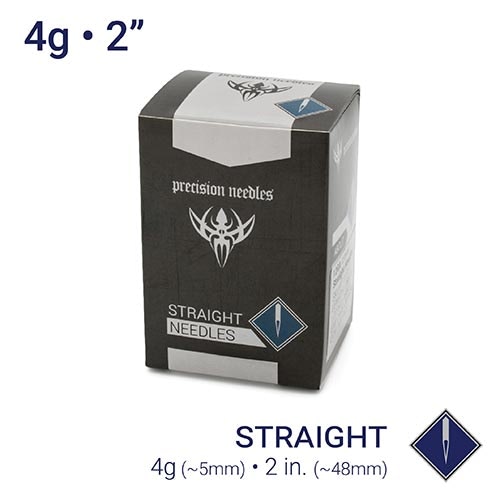 4g Sterilized 2" Body Piercing Needles — Box of 20