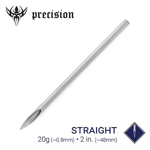 20g Precision Sterilized 2" Body Piercing Needles — Box of 100