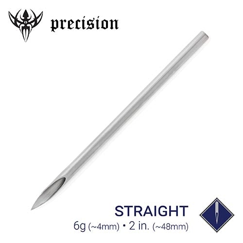 6g Sterilized 2" Body Piercing Needles — Box of 25