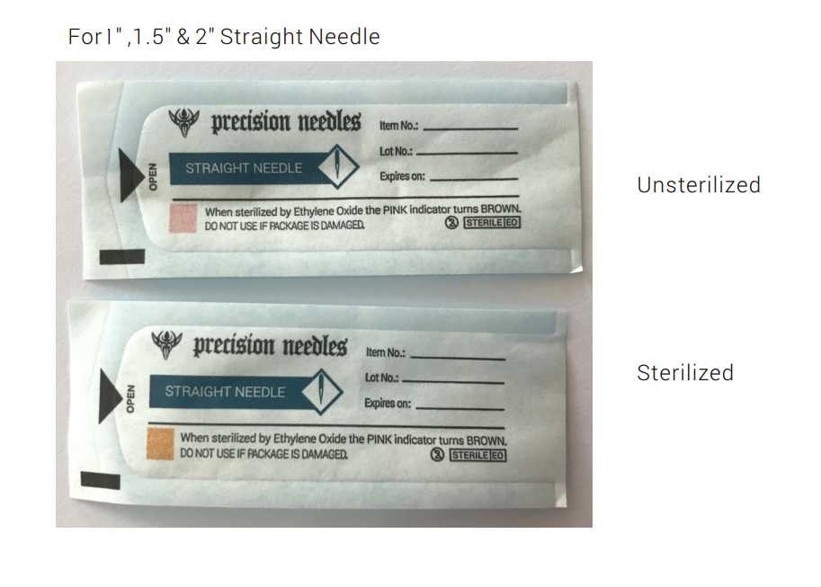 12g Sterilized 2" Body Piercing Needles — Box of 100