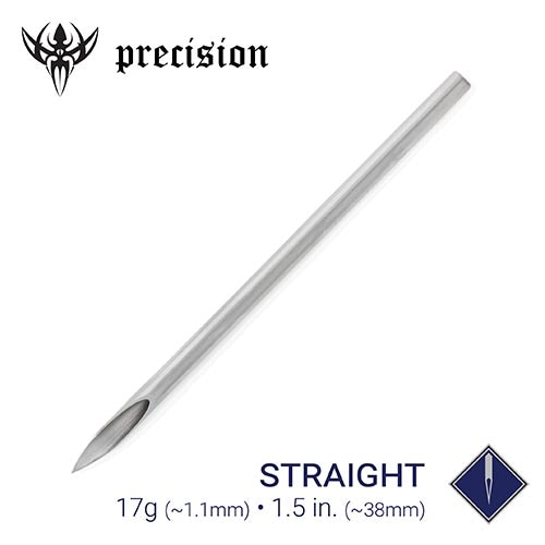 17g Precision Sterilized 1.5" Body Piercing Needles — Box of 100