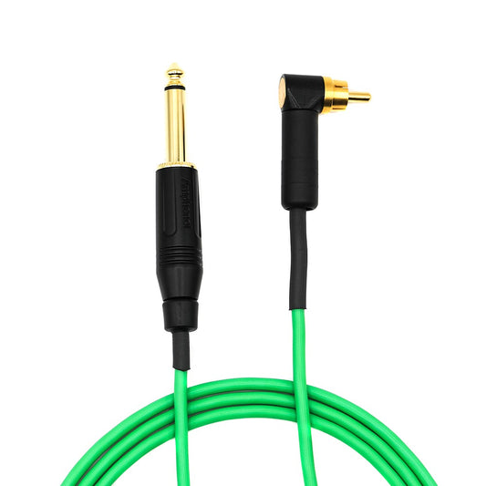 USA Strike 6’ Right Angle RCA Power Cord — Lime Green