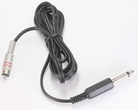 Phono/RCA Cable With 1/4" Jack Mono Plug for Tattoo Power Supplies