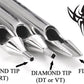 4" Precision Diamond Tattoo Tip - Size Chart