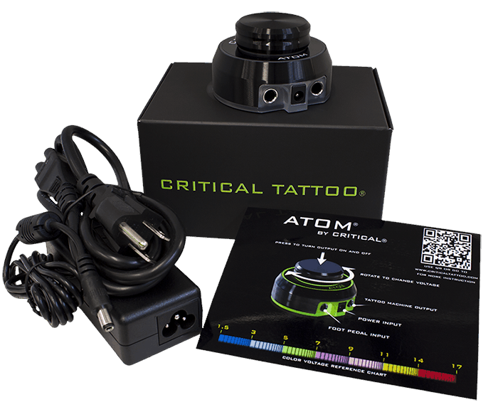 Critical Tattoo Atom Power Supply - Silver - Package Contents