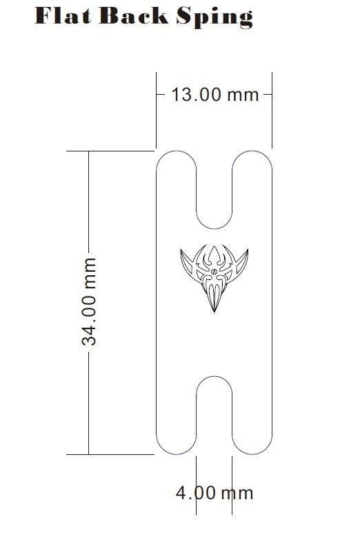 Precision .016" Blue Carbon Steel Tattoo Back Spring