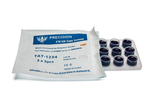 Sterile Single Pack of #16 Precision Ink Cups - 3 x 3 Sheet - Price Per Sheet