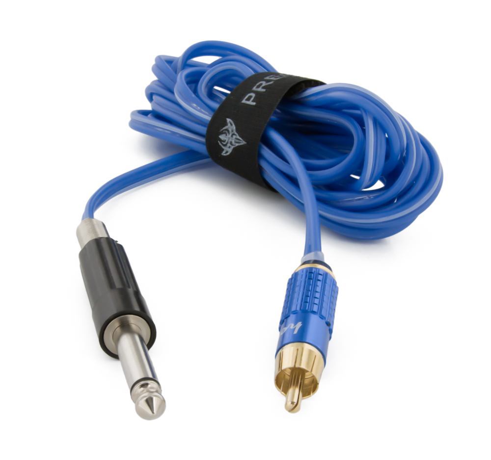 Polarized Silicone Wire Blue RCA Cord (8 ft.)