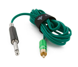 Polarized Silicone Wire Green RCA Cord (8 ft.)