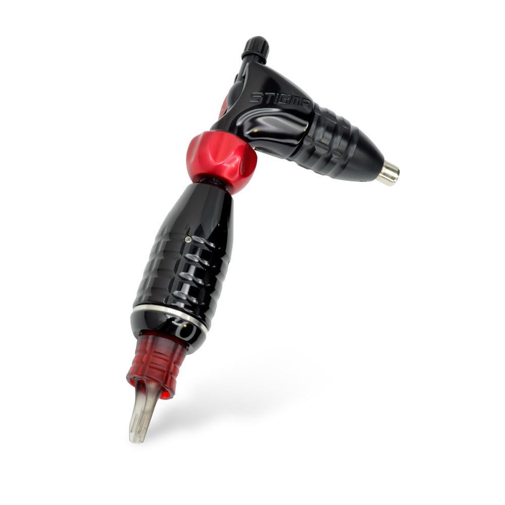 Stigma-Rotary® Neuro Tattoo Machine (Body Only) — Black — Pictured with Cartridge and Grip
