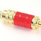 Deluxe Gold Plated Quarter Inch Jack Mono Plug With Red Accent