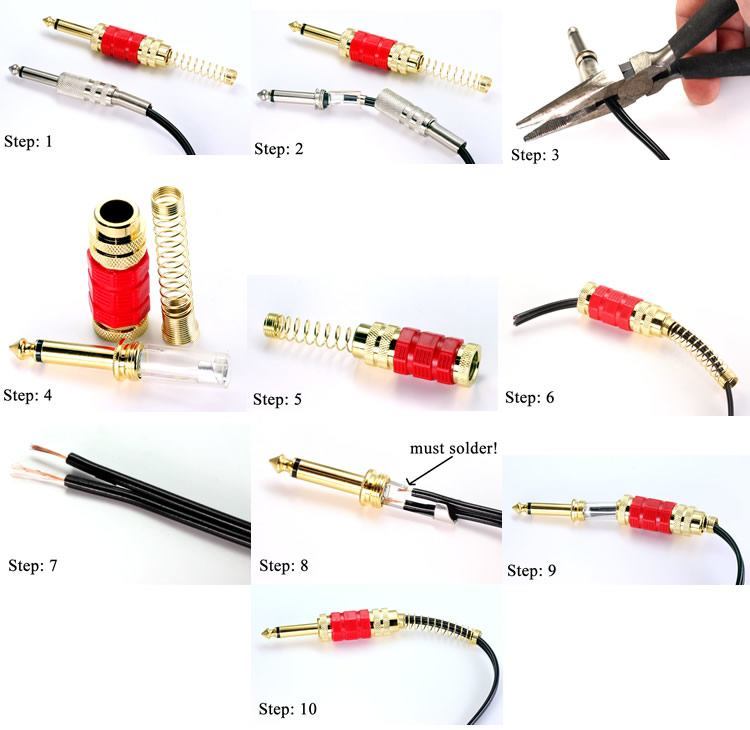 Gold Plated Mono Plug With Red Band