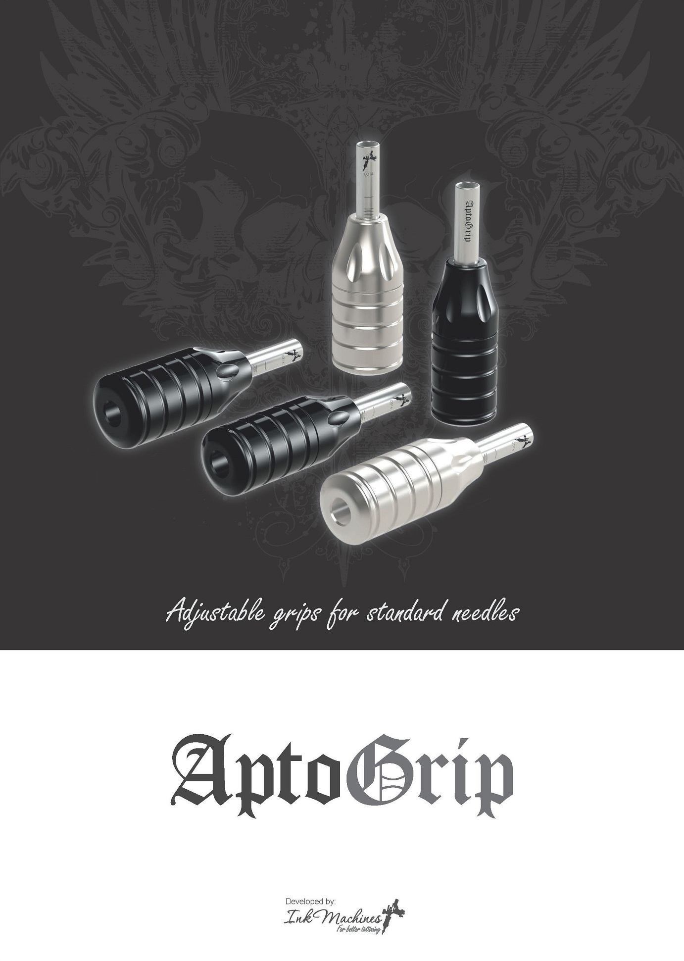 Ink Machine’s Aptogrip Aluminum Grip with Stainless Grip 1