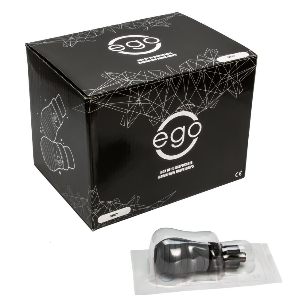 Ego Hawkflow Disposable Hawk Grips in Gray – Box of 15