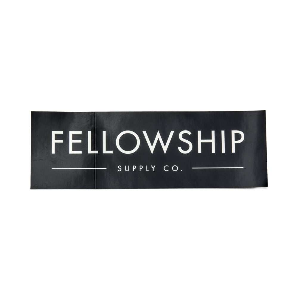 Fellowship Black Logo Sticker — Price Per 1