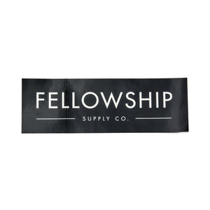Fellowship Black Logo Sticker — Price Per 1 - Painful Pleasures