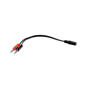 Cheyenne Hawk Red/Black Banana Plug Connector Cord - Painful Pleasures