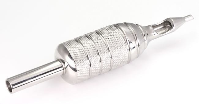 14DT - 1 PIECE Combo Stainless Steel Tattoo 7/8" Grip with 14 DT Diamond Tip