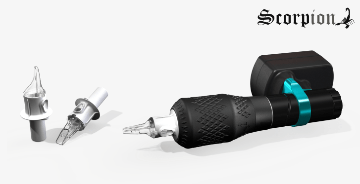 Scorpion 32mm Disposable Tattoo Cartridge Grip Setup