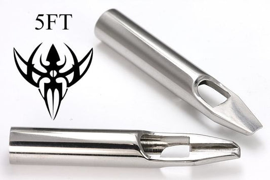 5FT PREMIUM Tattoo Flat Tip - Open Mouth Style Tattoo Tips