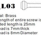 Screw Dimensions