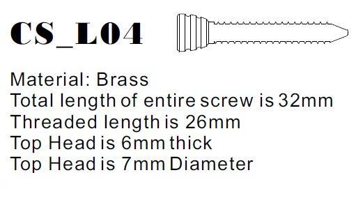 Brass Screw Dimensions