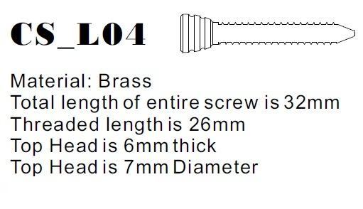 Copper Screw Dimensions