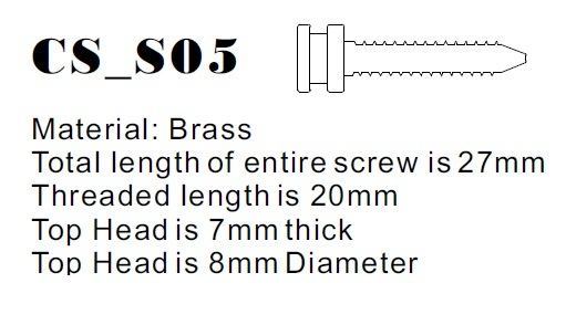 Copper Screw Dimensions