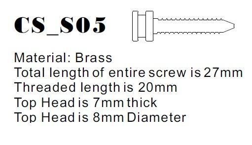 Brass Screw Dimensions