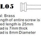 Long Copper Screw Dimensions