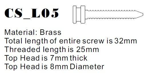 Long Copper Screw Dimensions