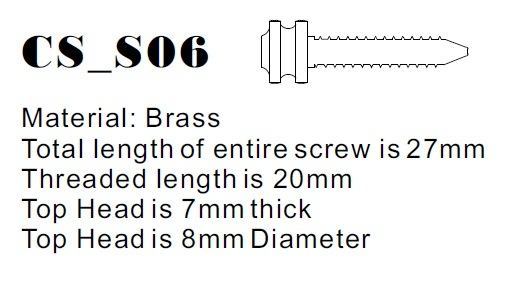 Version 6 Brass Screw Dimensions