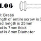 Version 6 Brass Screw Dimensions