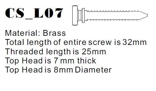Version 7 Copper Screw Dimensions