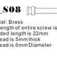 Version 8 Brass Screw Dimensions