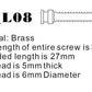 Version 8 Copper Screw Dimensions