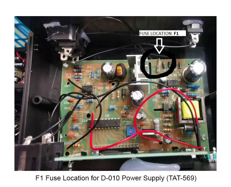 F1AL250V Fuse Location for D-008 Power Supply (TAT-567)