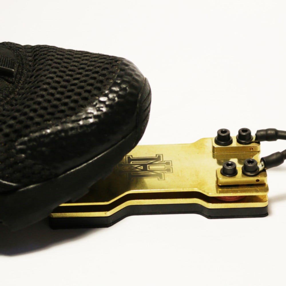HM 2-Plate Brass Footswitch — Heavy Duty (Top View)