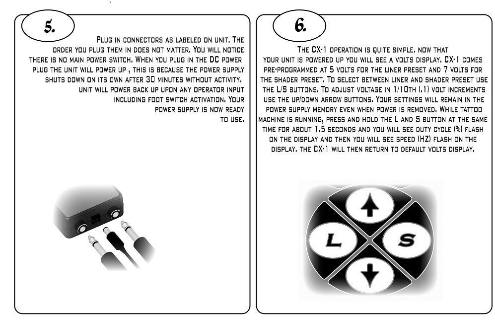 Critical Tattoo® CX1 Generation 2 Micro Power Supply Connectors