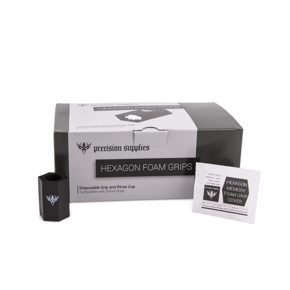 Precision Sterilized Hexagon Memory Foam Disposable Grip Covers — Box of 20