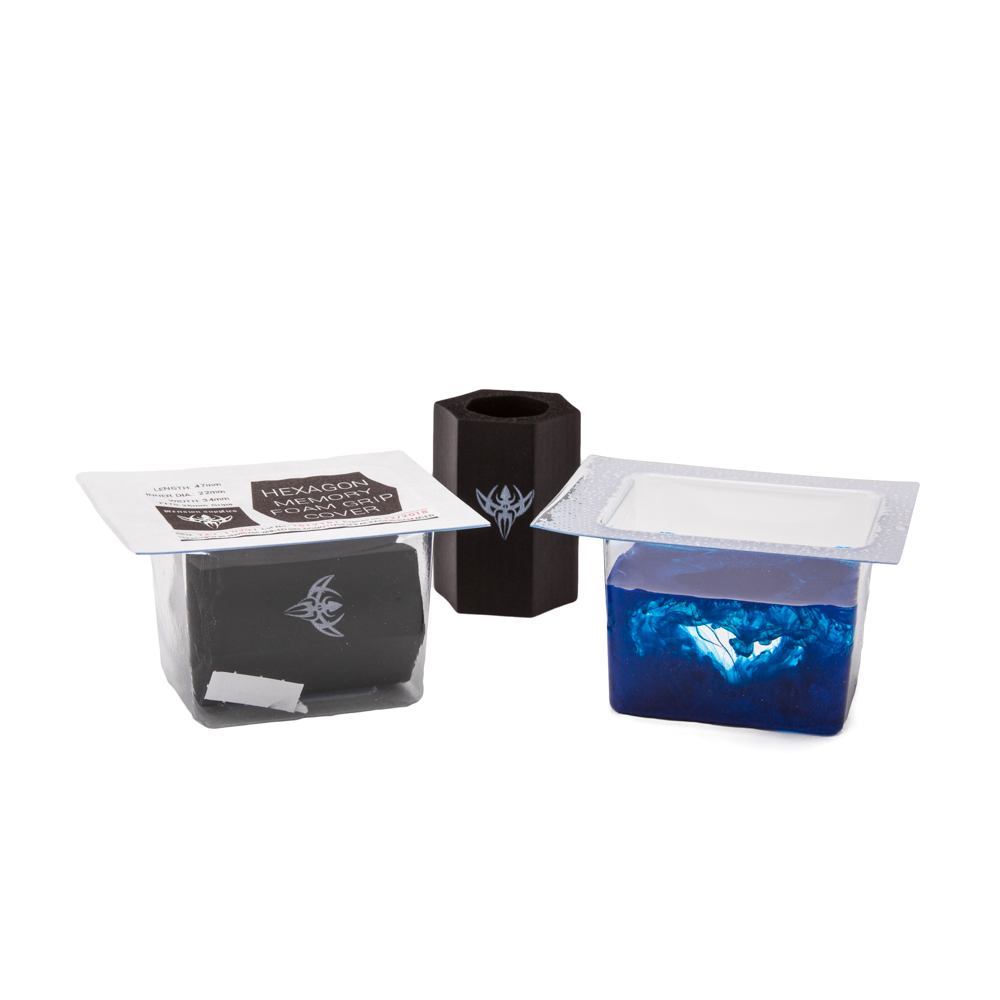 Precision Sterilized Hexagon Memory Foam Grip Covers with Rinse Cup 2