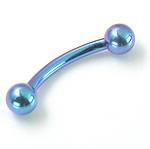 16g Titanium Bent Barbell with Titanium Balls - Painful Pleasures