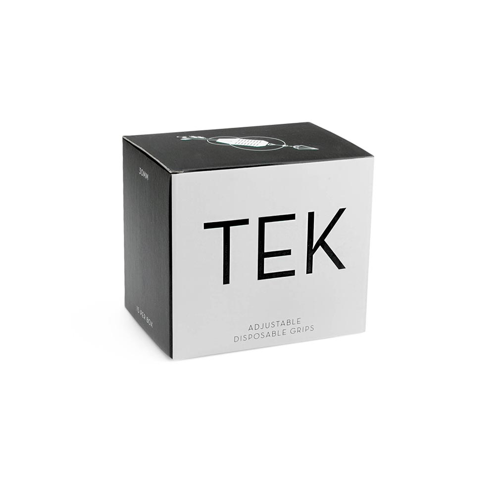 Peak Tek Disposable 32mm Adjustable Cartridge Grips — Box of 15 with Grip outside Box