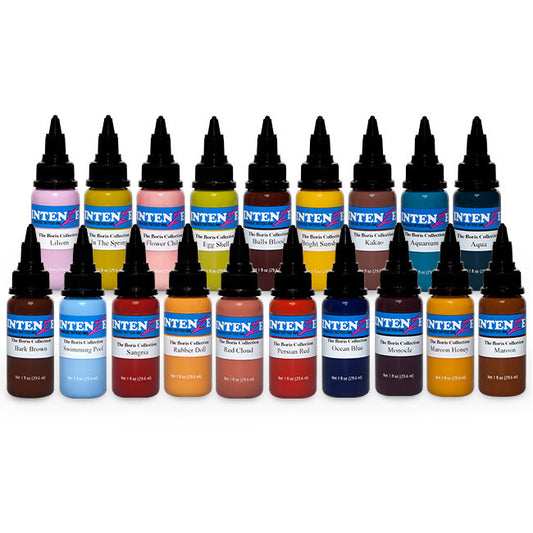 Boris From Hungary Color Line Set — Intenze Tattoo Ink — 1oz — 19 Bottles