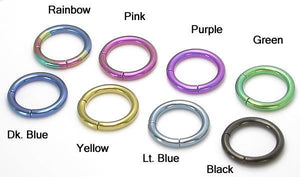 Tilum 10g PVD Black Titanium Segment Ring - Price Per 1 - Painful Pleasures