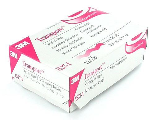1"-Wide Roll of 3M Transpore Plastic Surgical Tape - Price Per Case