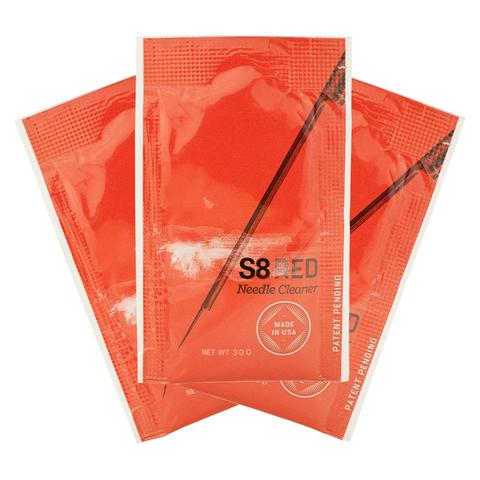 S8 Red Tattoo Needle Cleaner — Pick Quantity (packets)