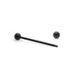 14g Externally Threaded PVD Black Titanium Straight Barbell — Price Per 1